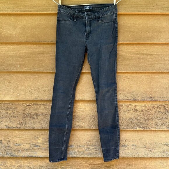 Abercrombie & Fitch Harper Low Rise Jean Jegging Faded Black Skinny Jeans Size 4 - Picture 1 of 12